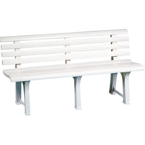 HOMEMAISON Banco jardin resina orquidea BLANCO