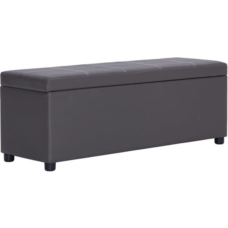 

vidaXL Banco con Espacio de Almacenaje Gris 116x38x43 cm - Gris
