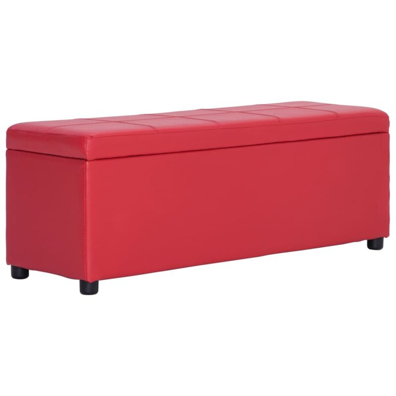 

vidaXL Banco con Espacio de Almacenaje Rojo 116x38x43 cm - Rojo