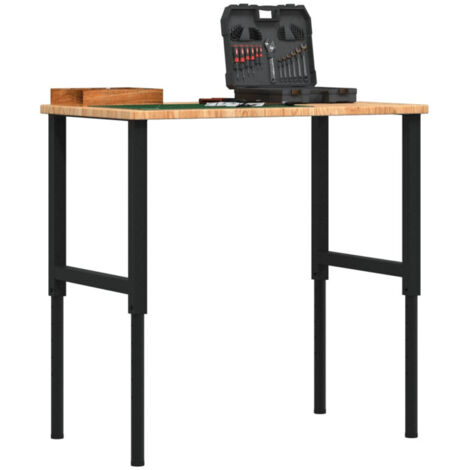 Banco Lavoro Marrone Chiaro 100x60x(71,5-98cm Legno di Rovere vidaXL