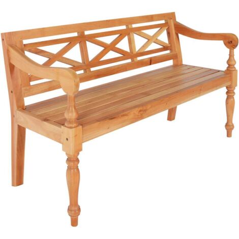 Banco  madera de caoba marrón claro 123 cm