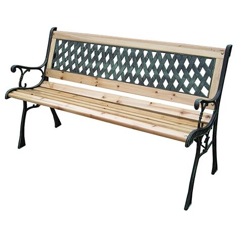BANCO MADERA / HIERRO FORJADO - 123X53X74