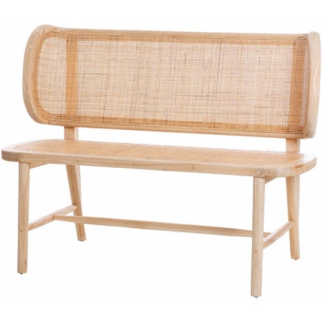 Banco Madera Ratan Nagpur 120x58x88 Cm - Natural