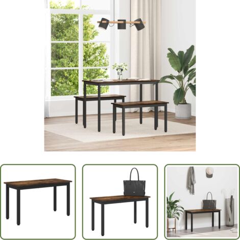 Banco moderno -  Banco Roble Humo 80 x 35 x 45 cm Madera de ingeniería
