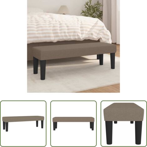 Banco multifuncional -  Banco de tela gris taupe 100x30x30 cm