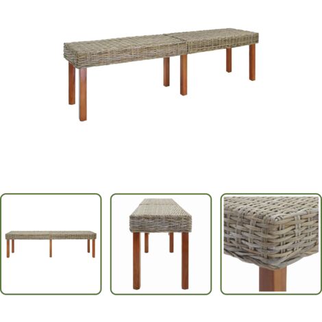 Banco natural -  Banco Natural 160 x 35 x 45 cm Madera de mango maciza