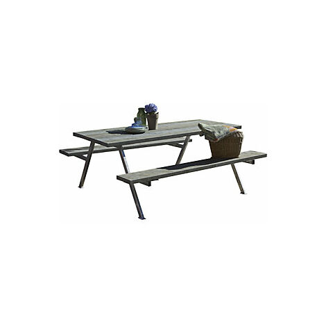 Banco para grupos de 6 personas  L x P x H 1770 x 1610 x 730 mm