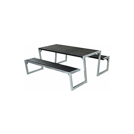 Banco para grupos  longitud 1760 mm  sin respaldo  negro
