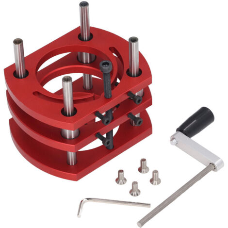 Banco per fresatrice SJLERST per lavorazione del legno, piastra di inserimento, base di sollevamento, kit sistema di sollevamento manuale, base di sollevamento di precisione per fresatrice (nero)