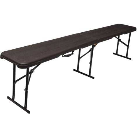 Banco plegable aspecto madera 180x28x43cm