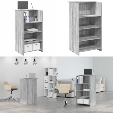 Banco Reception Grigio Sonoma 55x50x103,5 cm Legno Multistrato - Archiviazione - Design moderno