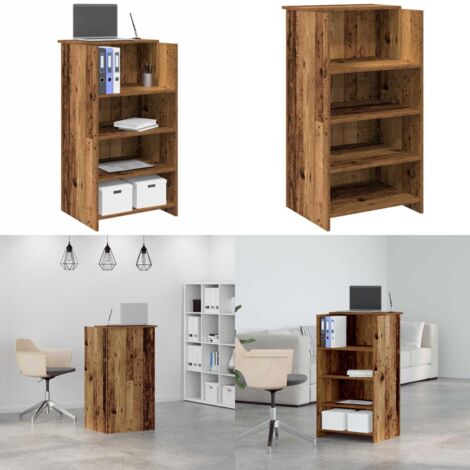 Banco Reception Legno Antico 55x50x103,5 cm Legno Multistrato - Bancone reception - Archiviazione
