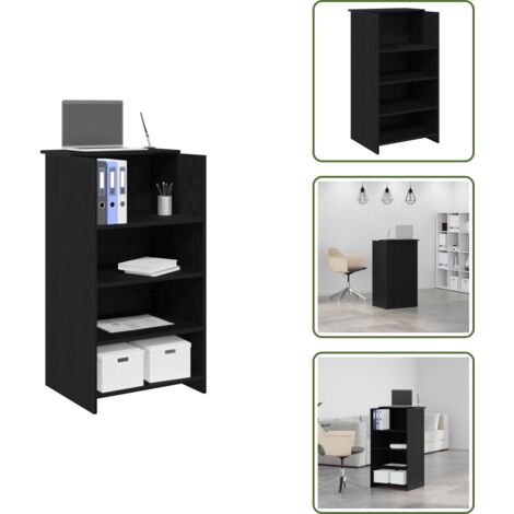 Banco reception multistrato - vidaXL Banco Reception Nero 55x50x103,5 cm in Legno Multistrato - Banco reception per ufficio