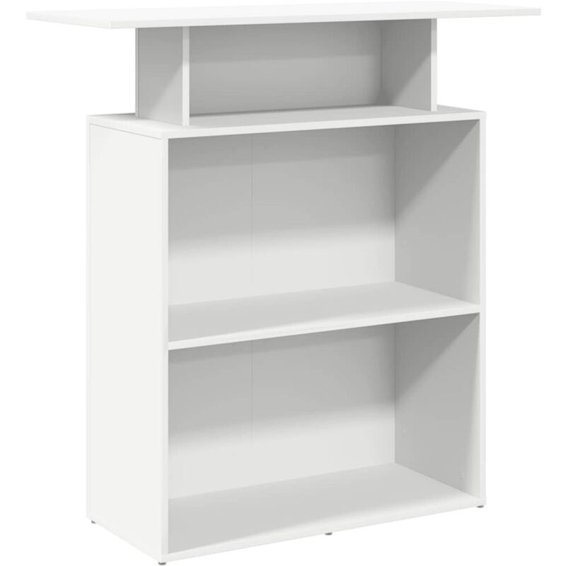 Banco Reception Bianco 100x40x104 Cm In Legno Multistrato Vidaxl