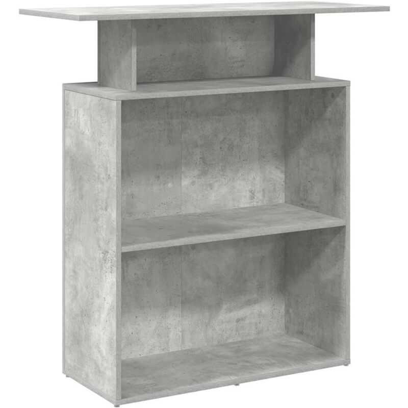 Vidaxl Banco Reception Grigio Cemento 100x40x104 Cm Legno Multistrato