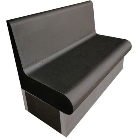 DESINEO Banco redondo 1200 x 586 cm con respaldo XPS listo para alicatar para baño hammam y valstorm