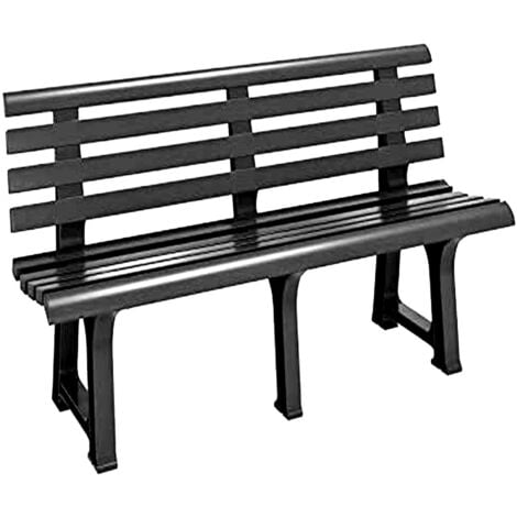 HOMEMAISON Banco jardin resina orquidea BLANCO