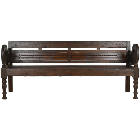Banco Teca Maciza 196X60X82 Tallado