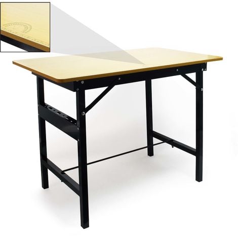 Mesa de trabajo para taller. Banco de trabajo de metal y tablero MDF. 275  Kg - Cablematic