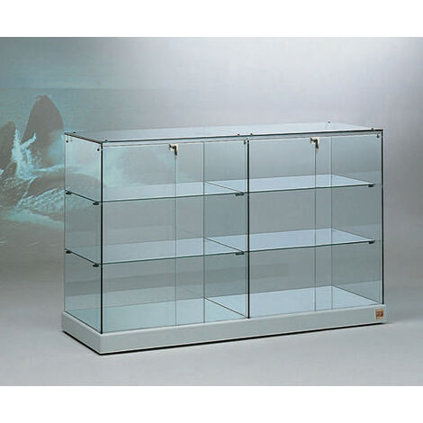 BANCO VETRINA - 143x46x90 cm - CRISTALLI TEMPERATI MADE IN ITALY