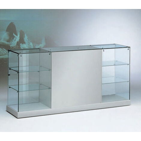 BANCO VETRINA - 183x46x90 cm - CRISTALLI TEMPERATI MADE IN ITALY