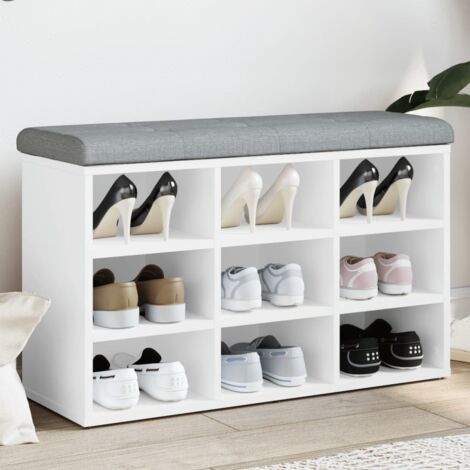 Banco zapatero blanco 82x32x50 cm madera de ingeniería vidaXL