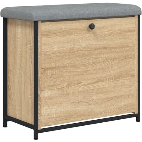 Banco Almacenaje Madera Ingeniería Roble Sonoma 85,5x42x73,5 Cm Vidaxl con  Ofertas en Carrefour