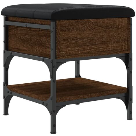 Banco zapatero madera de ingeniería marrón roble 42x42x45 cm vidaXL