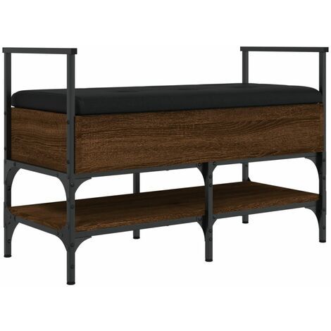 Banco zapatero madera de ingeniería marrón roble 85,5x42x57,5cm vidaXL