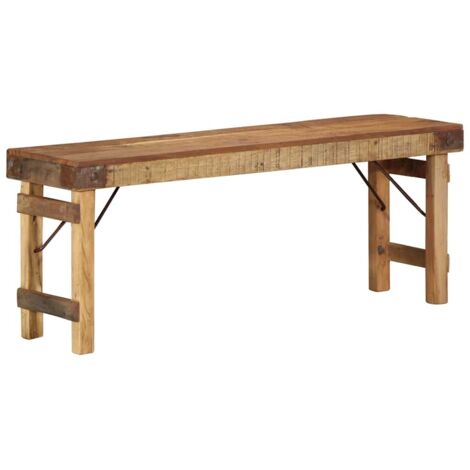 Bancos Marrón Madera maciza vidaXL
