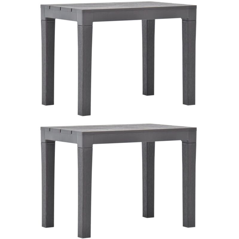 Bancs de jardin 2 pcs Moka Plastique