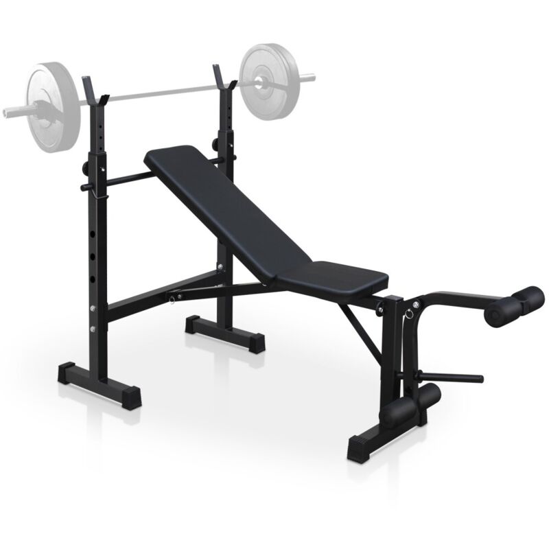 Bancs de musculation - Banc Développé Couché avec Cage à Squat Rack - Banc d'Entraînement Polyvalent 172x83x118(cm)