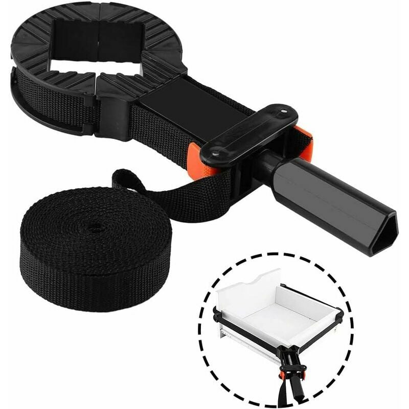 Band Strap Clamp, Ratcheting Clamp, Adjustable Angle Rapid Clamp, Corner Clamps, Corner Strap 4 Jaws Frame, abs Plastic 90 Degrees Rapid Adjustable