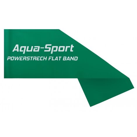 Banda elástica plana verde AQUA-SPORT POWERSTREECH 2 m x 15 cm x 0,25 mm 5-8 kg AS1515