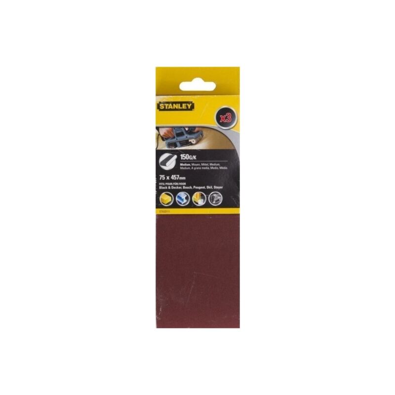 

Banda Lija 075X457Mm Gr100 3 Pz - Stanley