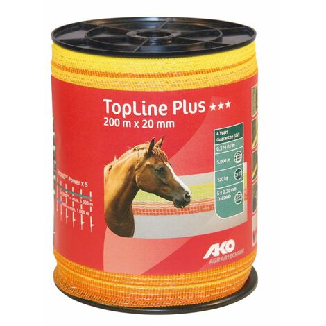 Banda recinto elettrico arancio-giallo lunghezza 200m larghezza 20mm
