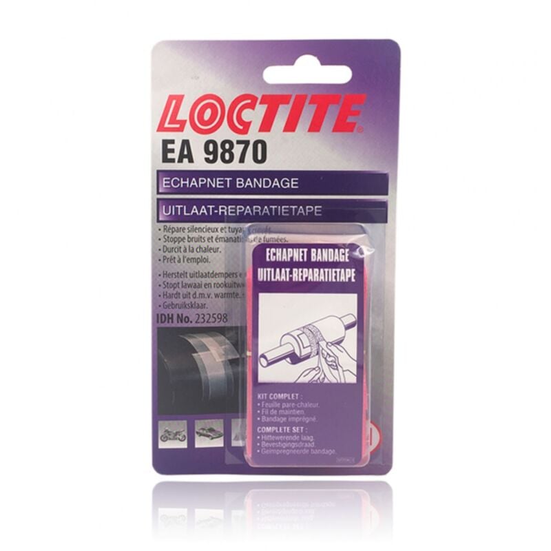 Ea 9870 - Echapnet bandage - bande de réparation pour tuyaux, silencieux et pot d'échappement percés - Loctite