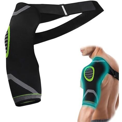 Bandage élastique Pour épaule – Taille Unique Noir – Fixation Et Stabilisation
