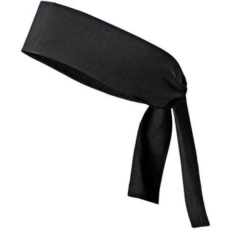 Bandana de cocina estilo japonés para la frente de algodón VELILLA 404005  Negro