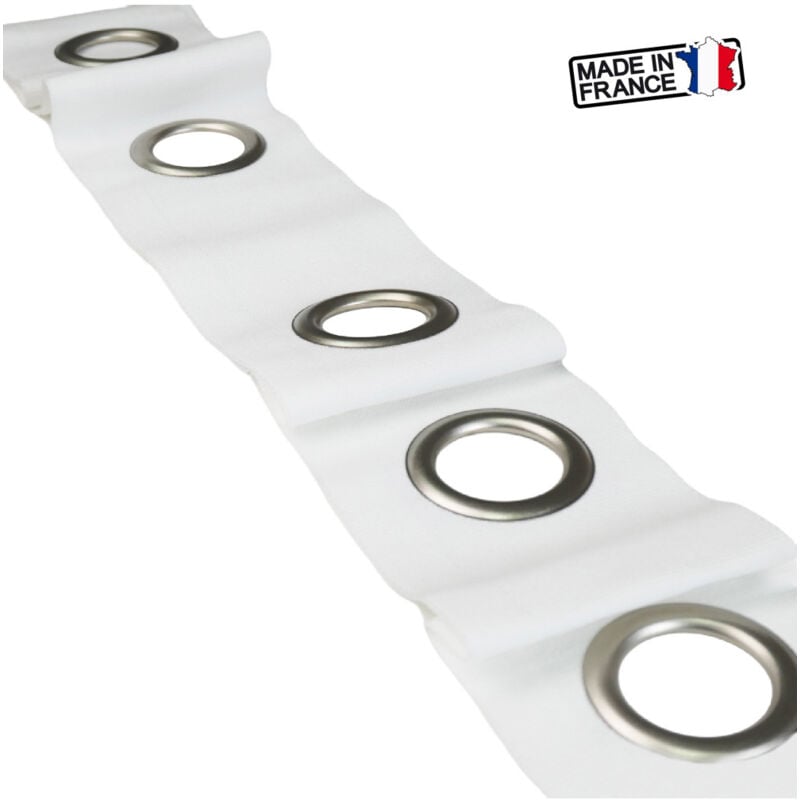 Bande à oeillet prêt à coudre, 20 mètres Coloris - bo Blanc, rouleaux 20 mètres - 20 mètres