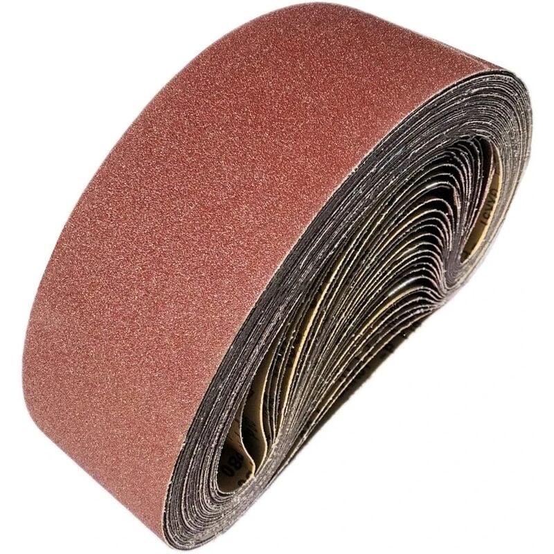 Bande Abrasive 100 x 915 mm, Bandes Abrasives Mixte (3x grains 80/120/150/240/400) pour Ponceuses à Bande(15 pièces )