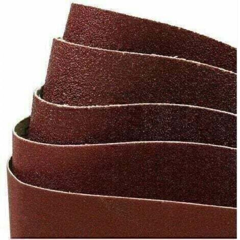Bande abrasive - 100 x 915 mm - 2x grain 60/80/120/180/240/320 (12 bandes - pour poncer et polir - Lablanc