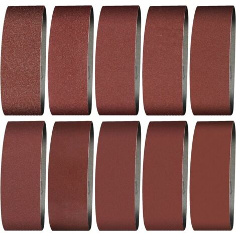 16 Bandes Abrasives Sruhrak 75x533mm - Grains 40 à 400 - Pour Ponceuse à Bande