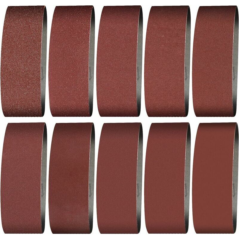Bande Abrasive 100X915 mm- Grains 240/60/80/120/150/240/400Bande de Ponceuse pour le Ponçage, le Polissage et le Dépoussiérage, Idéale pour le Bois