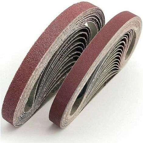 Bande abrasive 13x457 mm.4 sortes de gravier mixte (5X40/60/80/120).Ensemble de Bandes Abrasives (20 pi��ces),LO-Ron