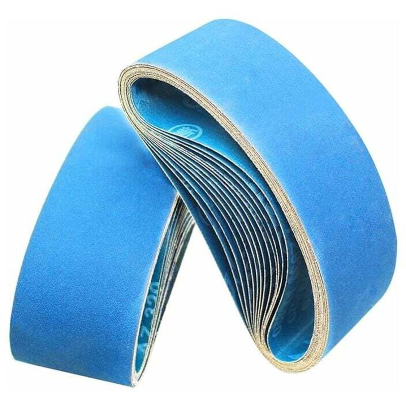 Gabrielle Bande Abrasive 610x100mm, 10 bandes Abrasives de 80 grains pour l'ébauche, le décapage de peinture et le polissage du lac volant