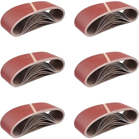 Bande Abrasive 75 x 533 mm, Bandes Abrasives Mixte pour Ponceuses à Bande,grains 80,10 pièces