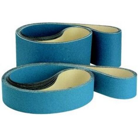 Bande abrasive, de 150 x 2000 mm, corindon au zirconium, Grain : 80