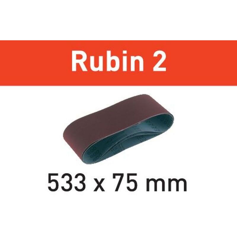Festool - Bande abrasive L533X 75-P100 RU2/10 Rubin 2 - 499158