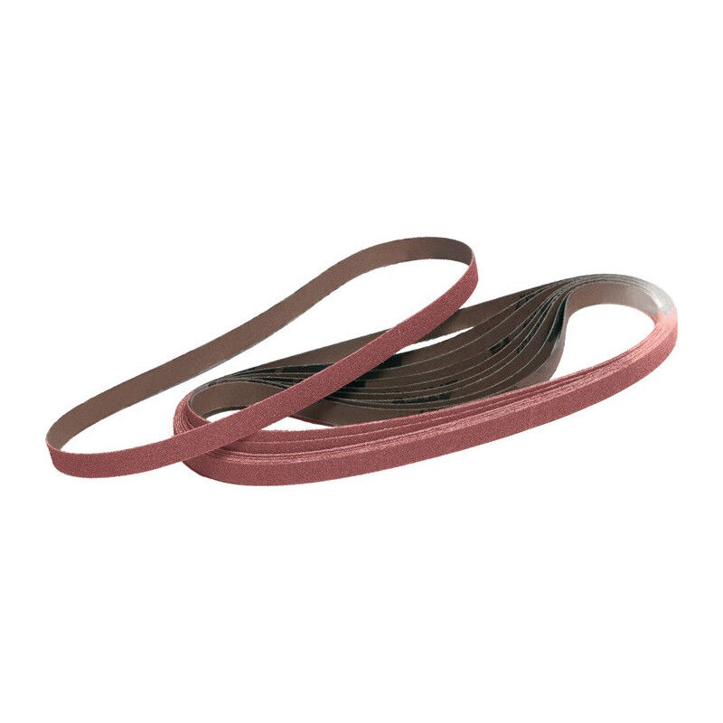 Bande abrasive L. 457 mm l. 13 mm granulation 120 pour bois/métal corindon (Par 10)